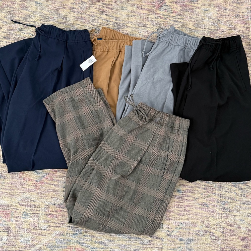 5 pairs NWT Old Navy high waisted Billie Straight ankle trousers